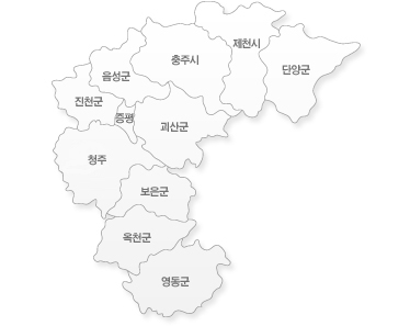 충청북도 구역지도