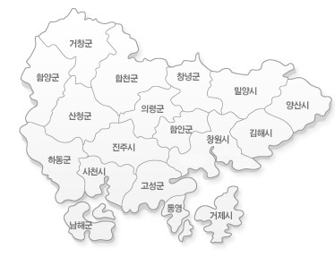 경상남도 구역지도