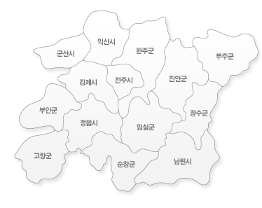 전북특별자치도 구역지도